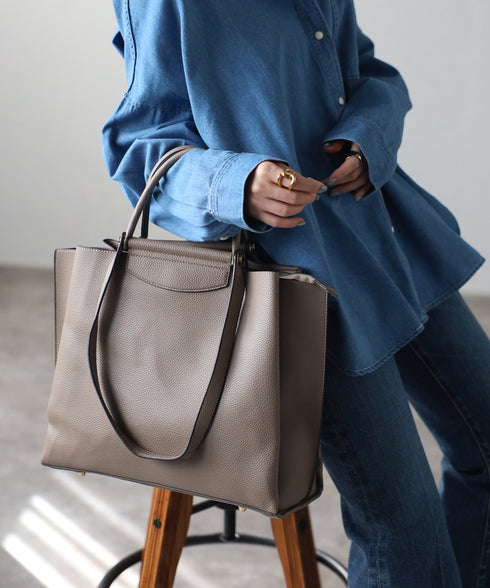 【人気商品】2WAYバーハンドルトートバッグ 17-1135